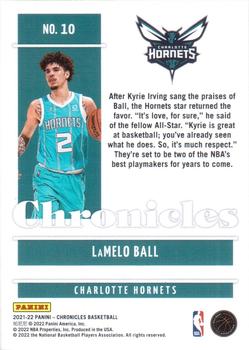 2021-22 Panini Chronicles - Asia Gold #10 LaMelo Ball Back