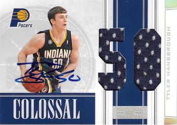 2009-10 Playoff National Treasures - Colossal Materials Jersey Numbers Signatures #34 Tyler Hansbrough Front
