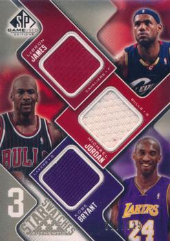 2009-10 SP Game Used - 3 Star Swatches 125 #3S-JBJ LeBron James / Michael Jordan / Kobe Bryant Front