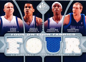 2009-10 SP Game Used - 4 on 4 Fabrics #NNO Jason Kidd / Gerald Green / Josh Howard / Dirk Nowitzki / Chris Paul / Antonio Daniels / Morris Peterson / Tyson Chandler Front