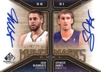 2009-10 SP Game Used - Multi Marks Dual #MD-MH Josh McRoberts / Spencer Hawes Front