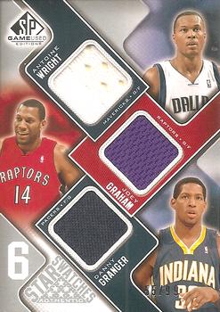 2009-10 SP Game Used - Six Star Swatches #NNO Antoine Wright / Joey Graham / Danny Granger / Gerald Green / Hakim Warrick / Nate Robinson Back