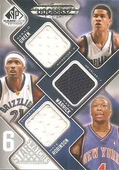 2009-10 SP Game Used - Six Star Swatches #NNO Antoine Wright / Joey Graham / Danny Granger / Gerald Green / Hakim Warrick / Nate Robinson Front