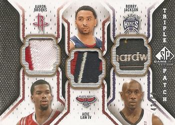 2009-10 SP Game Used - Triple Patch #TP-JLB Bobby Jackson / Acie Law IV / Aaron Brooks Front