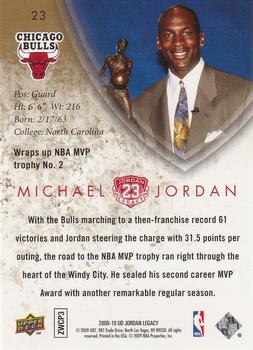 2009-10 Upper Deck Michael Jordan Legacy Collection #23 Michael Jordan Back