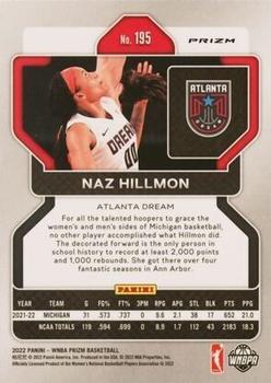 2022 Panini Prizm WNBA - Green #195 Naz Hillmon Back