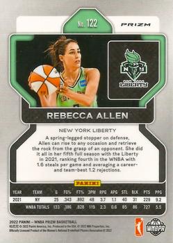 2022 Panini Prizm WNBA - Silver #122 Rebecca Allen Back