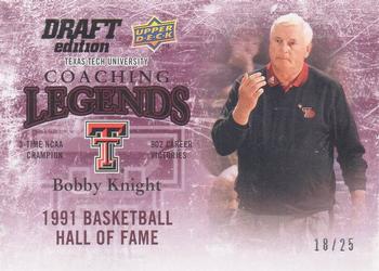 2009-10 Upper Deck Draft Edition - Coaching Legends Red #CL-BK Bobby Knight Front