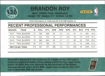 2010-11 Donruss #130 Brandon Roy  Back