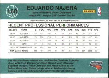 2010-11 Donruss #160 Eduardo Najera  Back