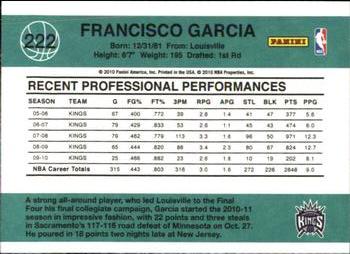 2010-11 Donruss #222 Francisco Garcia  Back