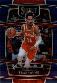 2021-22 Panini Select - Blue Prizms #26 Trae Young Front