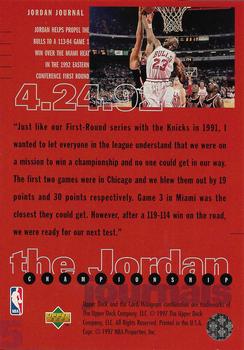 1997 Upper Deck The Jordan Championship Journals - Jumbo #5 Michael Jordan Back
