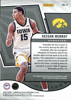 2022 Panini Chronicles Draft Picks - Revolution #9 Keegan Murray Back