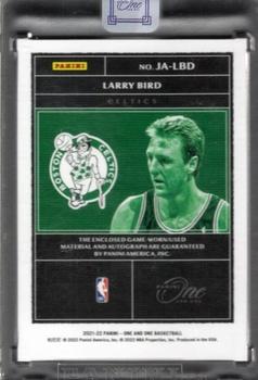 2021-22 Panini One and One - Jersey Autographs #JA-LBD Larry Bird Back