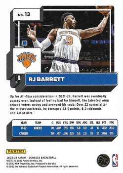 2022-23 Donruss #13 RJ Barrett Back