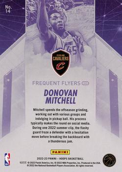 2022-23 Hoops - Frequent Flyers #14 Donovan Mitchell Back