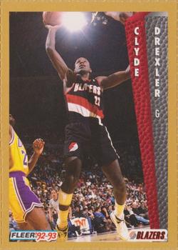 1992-93 Fleer NBA Giant Stars Golden Magazine Perforated #NNO Clyde Drexler Front