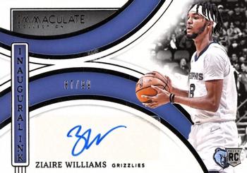 2021-22 Panini Immaculate Collection - Inaugural Ink #ICN-ZWN Ziaire Williams Front