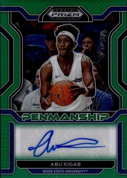 2022 Panini Prizm Draft Picks - College Penmanship Prizms Green #CP-ABU Abu Kigab Front