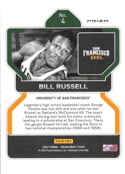 2022 Panini Prizm Draft Picks - Blue Circles #4 Bill Russell Back