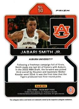 2022 Panini Prizm Draft Picks - Green #50 Jabari Smith Jr. Back