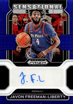 2022 Panini Prizm Draft Picks - Sensational Signatures Prizms Blue #SS-JFL Javon Freeman-Liberty Front