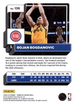 2022-23 Donruss - Purple Press Proof #136 Bojan Bogdanovic Back