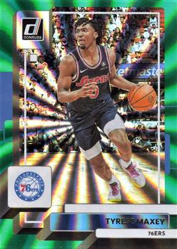 2022-23 Donruss - Holo Laser Green #18 Tyrese Maxey Front