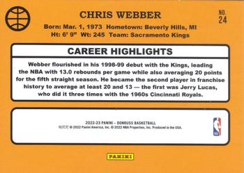 2022-23 Donruss - Retro Series Press Proof #24 Chris Webber Back