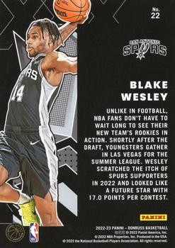 2022-23 Donruss - Great X-Pectations #22 Blake Wesley Back