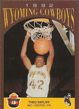 1992-93 Wyoming Cowboys Smokey #NNO Theo Ratliff Front