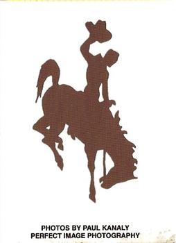 1992-93 Wyoming Cowboys Smokey #NNO Wyoming Cowboys Logo Front