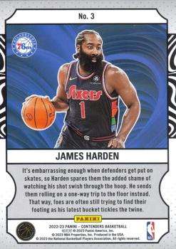 2022-23 Panini Contenders - Game Night Ticket #3 James Harden Back