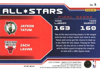 2022-23 Donruss Optic - All-Stars Holo Fast Break #5 Jayson Tatum / Zach LaVine Back