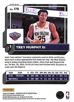 2022-23 Donruss Optic - Hyper Green #178 Trey Murphy III Back