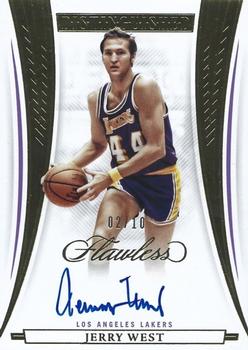 2021-22 Panini Flawless - Distinguished Autos Gold #DA-JWS Jerry West Front