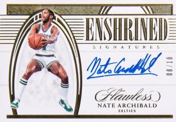 2021-22 Panini Flawless - Enshrined Signatures Gold #ENS-NAR Nate Archibald Front