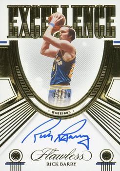 2021-22 Panini Flawless - Excellence Signatures Gold #EXC-RBA Rick Barry Front