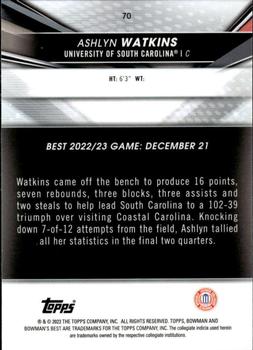 2022-23 Bowman University Best #70 Ashlyn Watkins Back