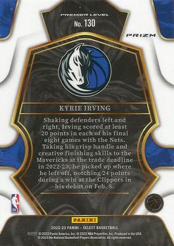 2022-23 Panini Select - Silver Prizms #130 Kyrie Irving Back