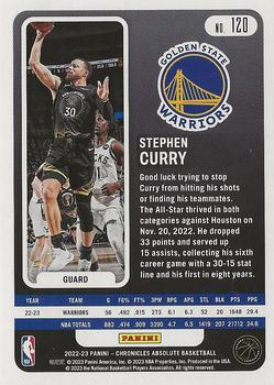 2022-23 Panini Chronicles #120 Stephen Curry Back