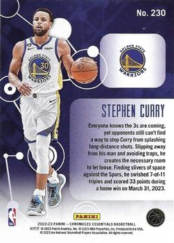 2022-23 Panini Chronicles #230 Stephen Curry Back