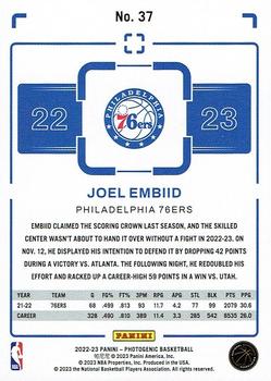 2022-23 Panini PhotoGenic #37 Joel Embiid Back