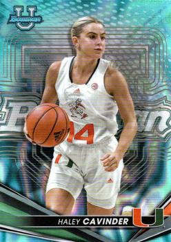 2022-23 Bowman University Best - Aqua Lava Refractors #13 Haley Cavinder Front