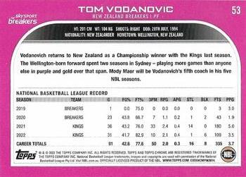 2022-23 Topps Chrome NBL #53 Thomas Vodanovich Back