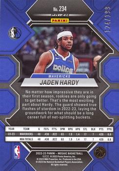 2022-23 Panini Mosaic - Blue #234 Jaden Hardy Back