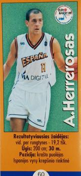1999 Krepšinio Veidai #60 Alberto Herreros Front