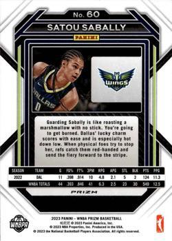 2023 Panini Prizm WNBA - Blue Wave #60 Satou Sabally Back