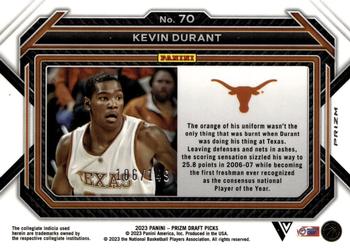 2023 Panini Prizm Draft Picks - Purple Ice #70 Kevin Durant Back